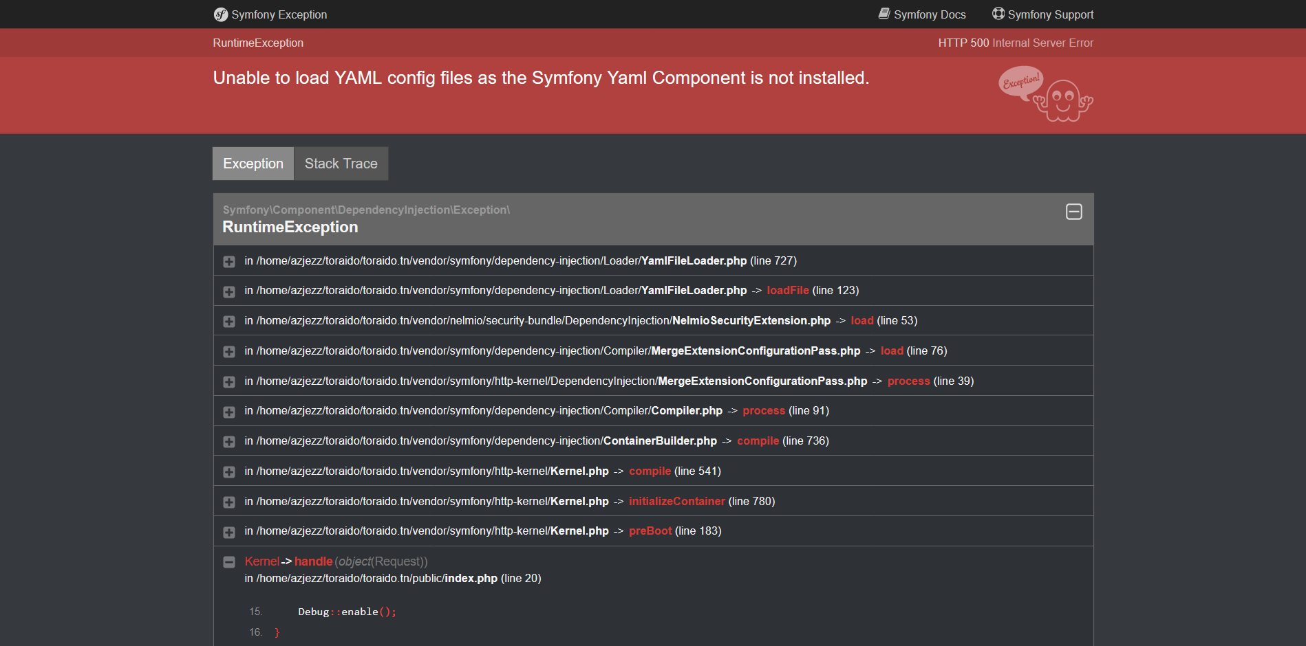 Symfony yaml