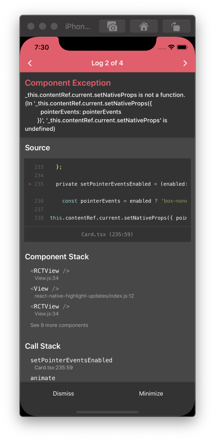 fix catch error if unable to access setNativeProps by ethanneff · Pull