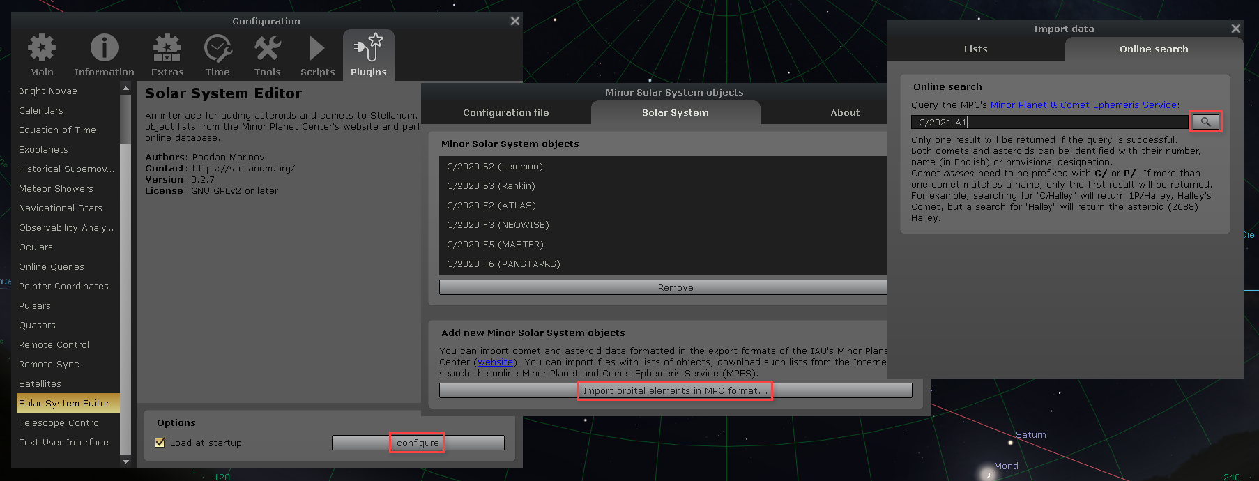 C/2021 A1 Comet Leonard · Stellarium stellarium · Discussion #2020 · GitHub