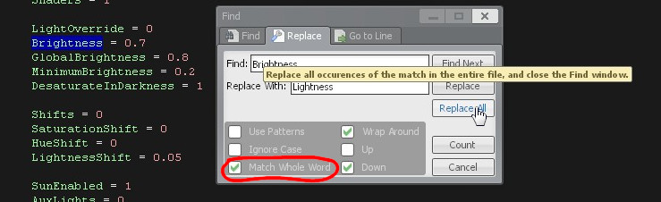 E2: Ctrl+H Replace 'Match Whole Word' doesn't work · Issue #1974 ...