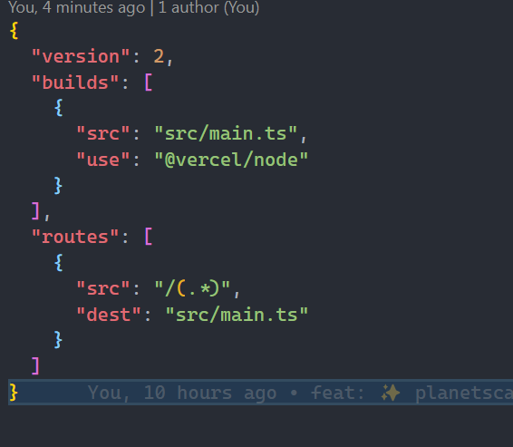 Issue with deploying a nestjs app to vercel · vercel vercel ...