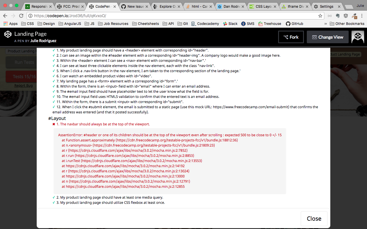 Product Landing Page Project - Test Layout #1 fail · Issue #438 ...