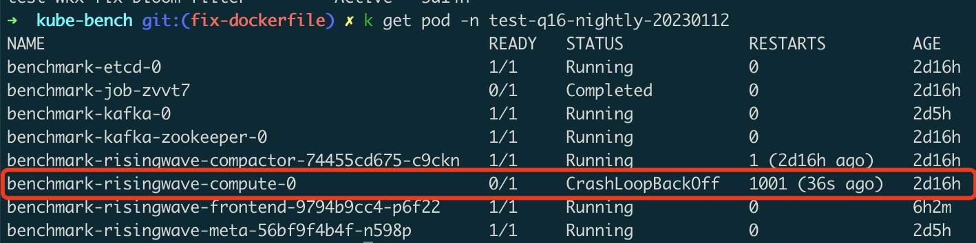 Compute node will restart frequently when running nexmark q16 · Issue ...