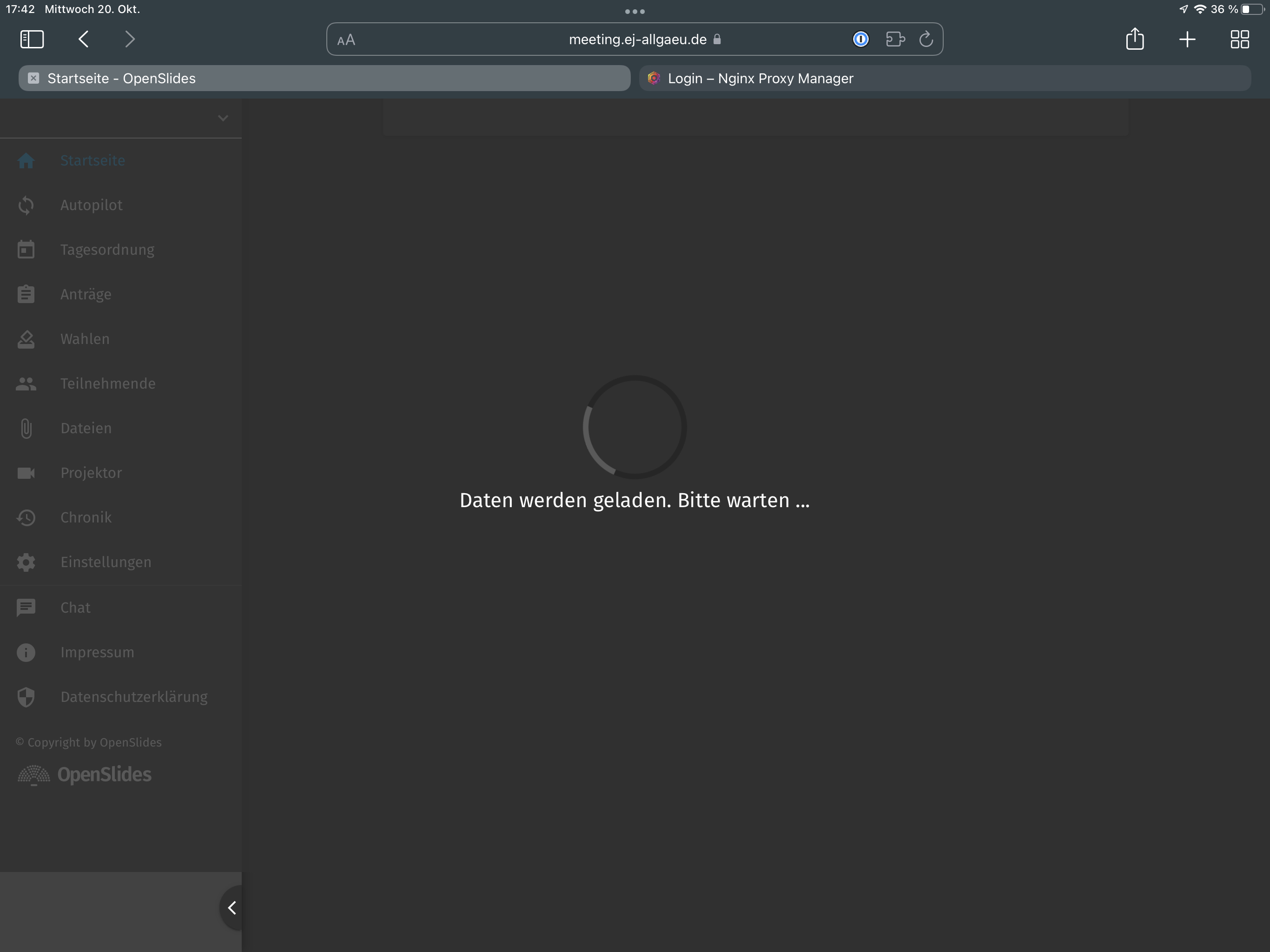 Stuck in "Data will be loaded" when using SSL · Issue #6260 ...