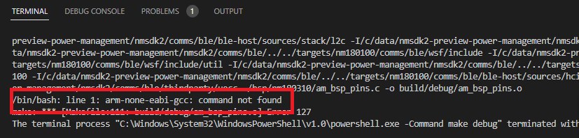 GNU GCC Not Found Terminal
