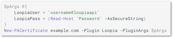 Loopia Plugin: Error in the PowerShell example code · Issue #426 ...