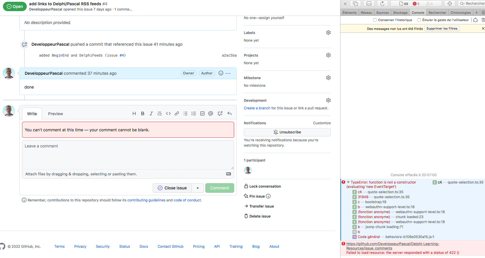 Can't close an issue on one of my repositories · community · Discussion ...