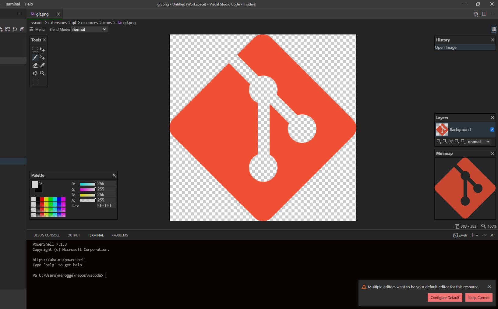 Not told what my current editor is set to · Issue #122385 · microsoft ...