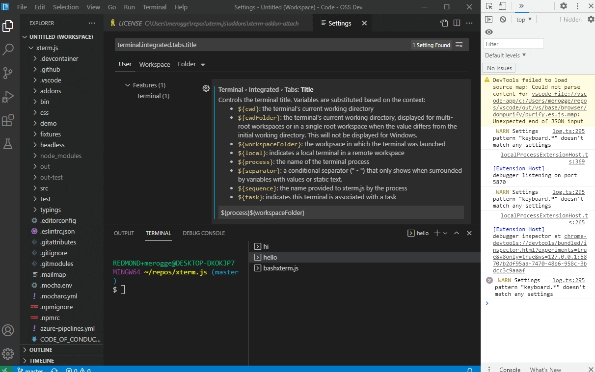 visual studio code - VSCODE default terminal is still powershell ...