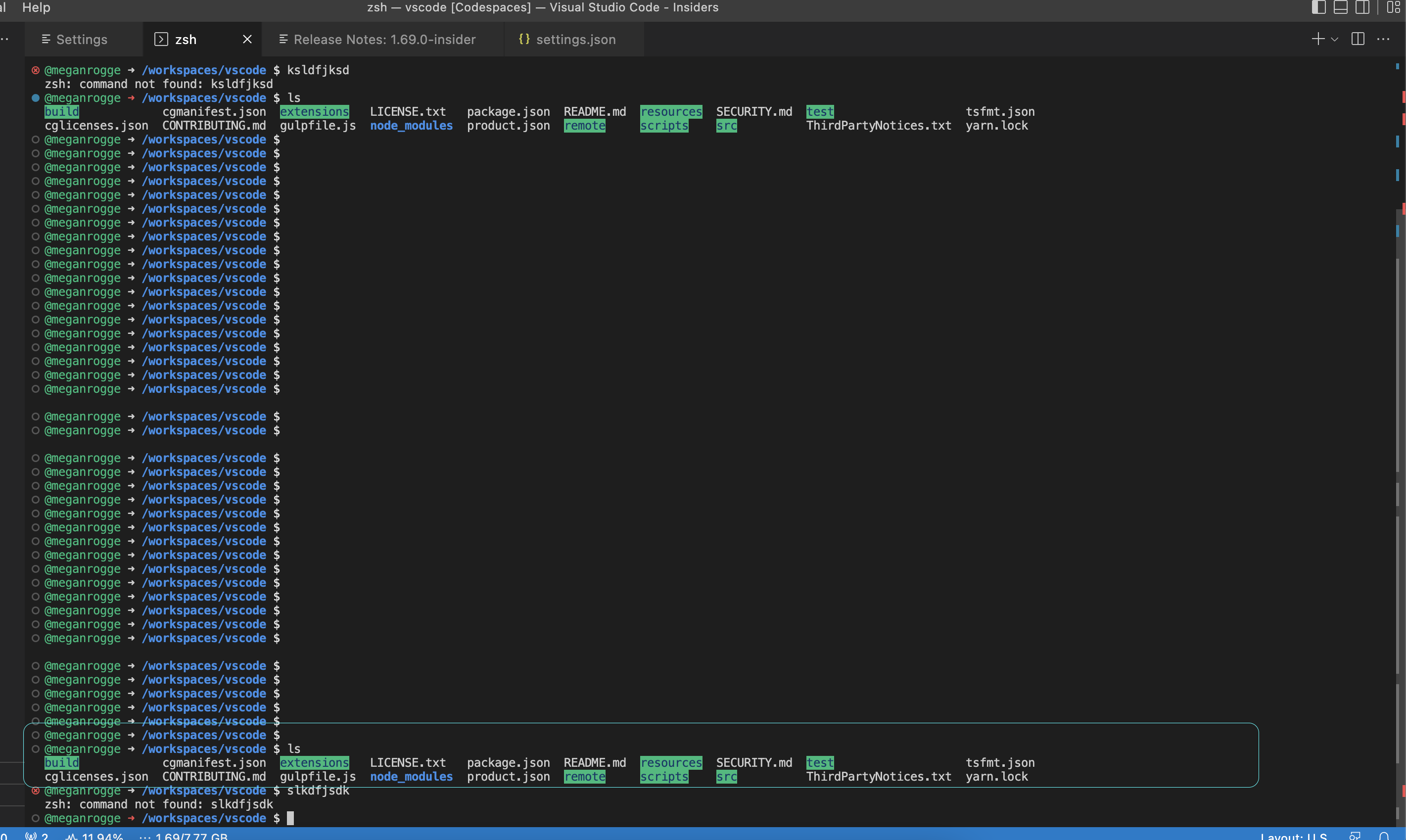 strange shell integration result on a codespace · Issue #154212 ...