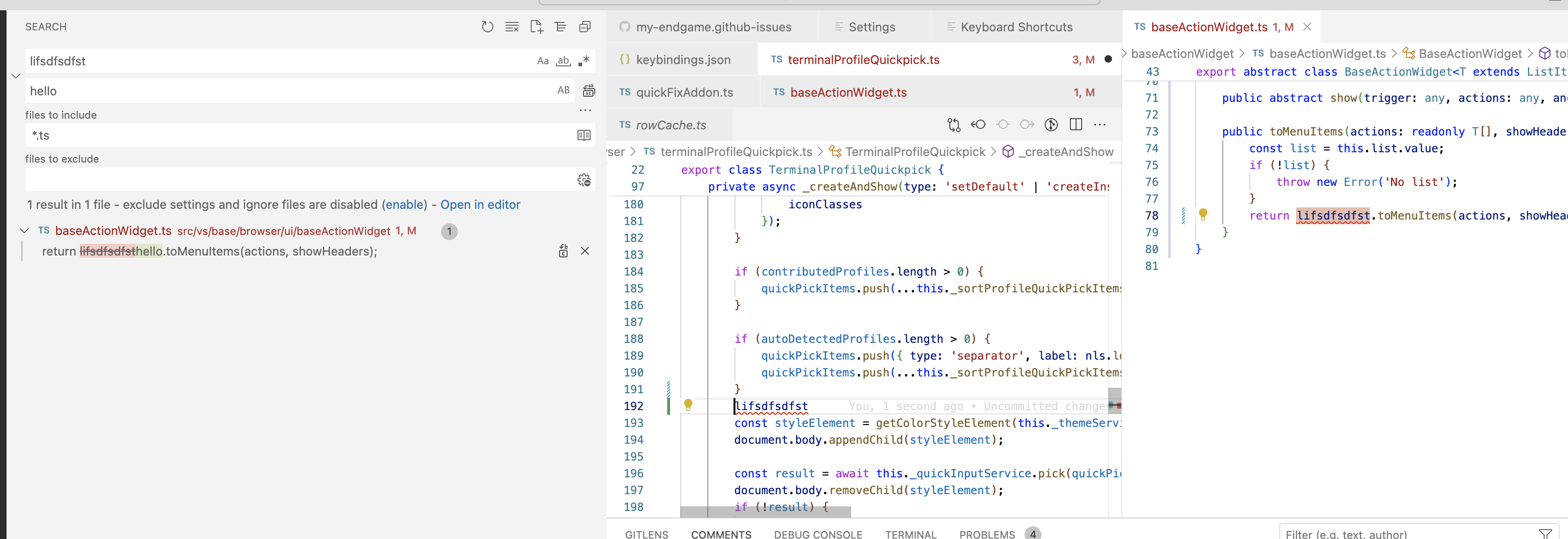 Focus goes to bottom of list on search replace · Issue #155879 ...