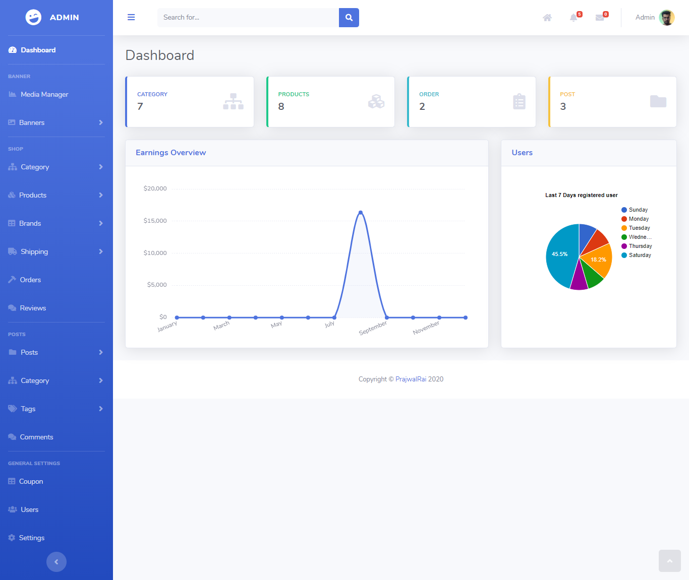 Advance Ecommerce in laravel 7