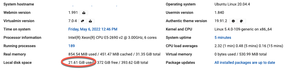 Strange local disk size usage indication · Issue #1593 · webmin ...