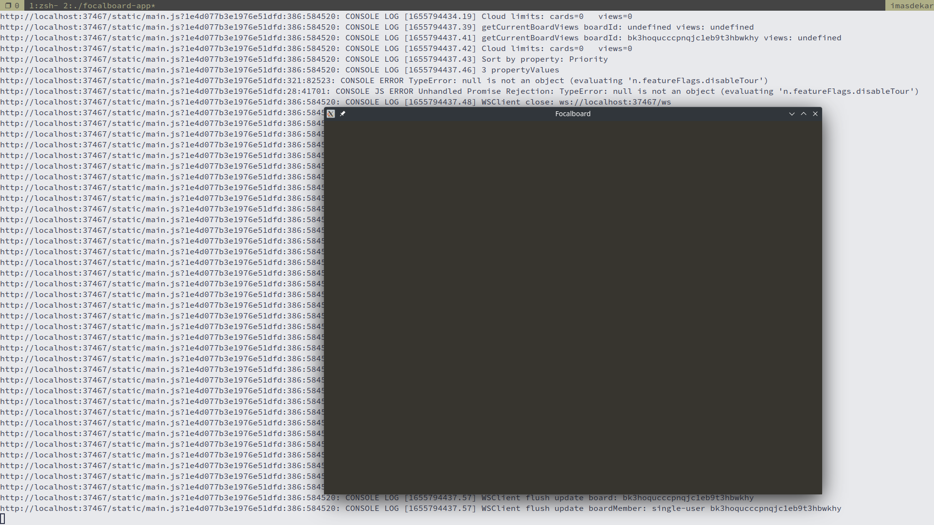 Linux App Empty Window Bug: Creating/deleting/opening a board in the linux desktop app opens a ...