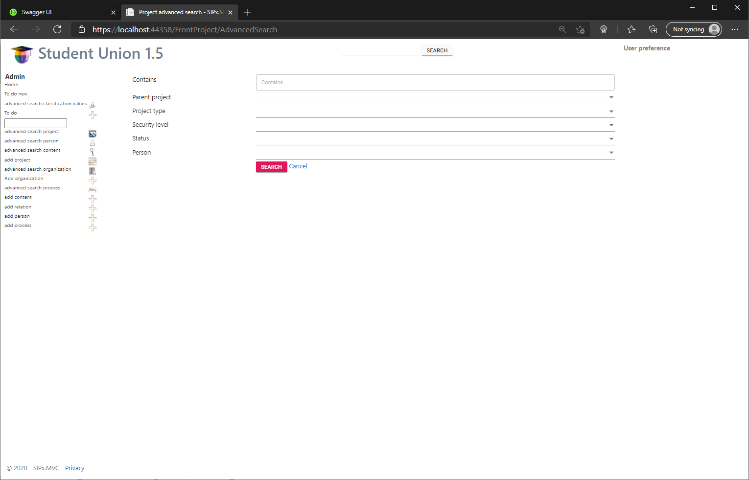 ProjectAdvancedSearch