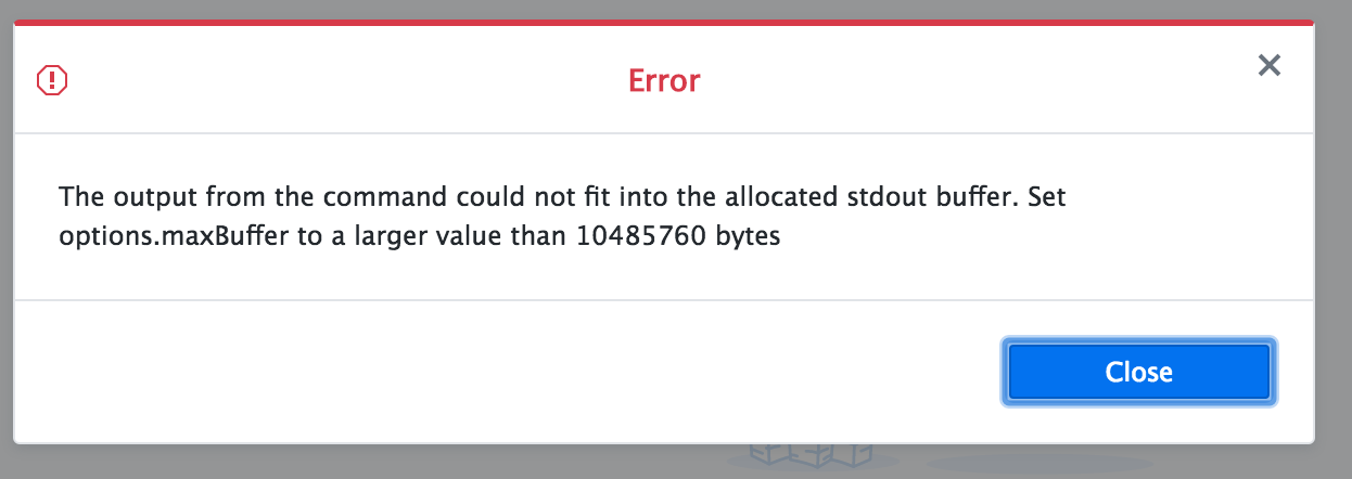 Repeated error messages when attempting to 