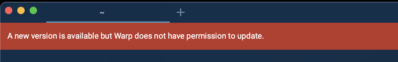 Easy way to update when Warp does not have permission to update · Issue ...