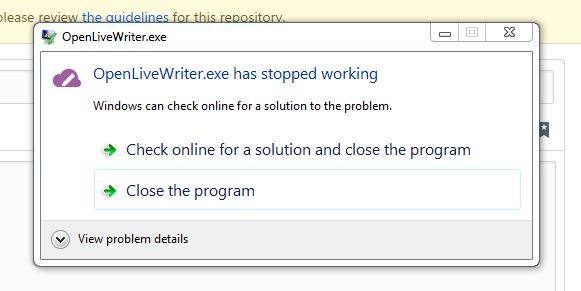 Open Live Writer exe issue · Issue #641 · OpenLiveWriter/OpenLiveWriter ...