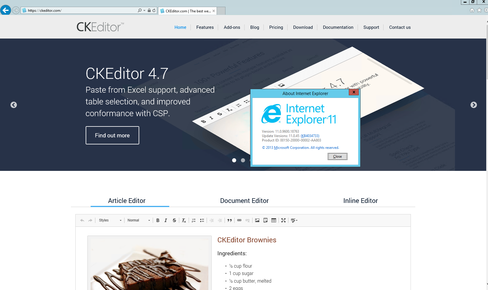 Toolbar does not work in IE 11 on Windows Server · Issue 794