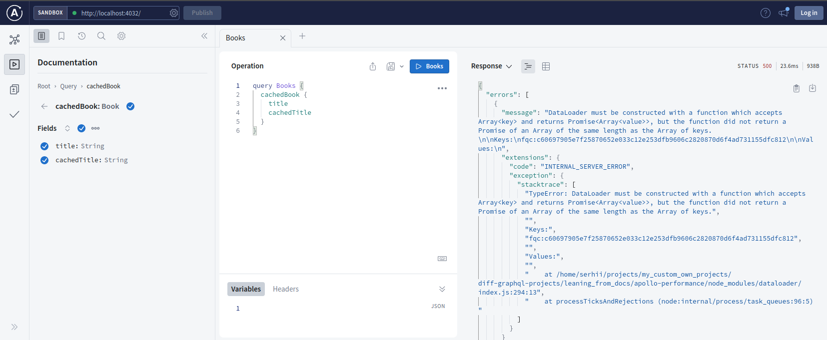 No cached fields found in redis single instance with configured