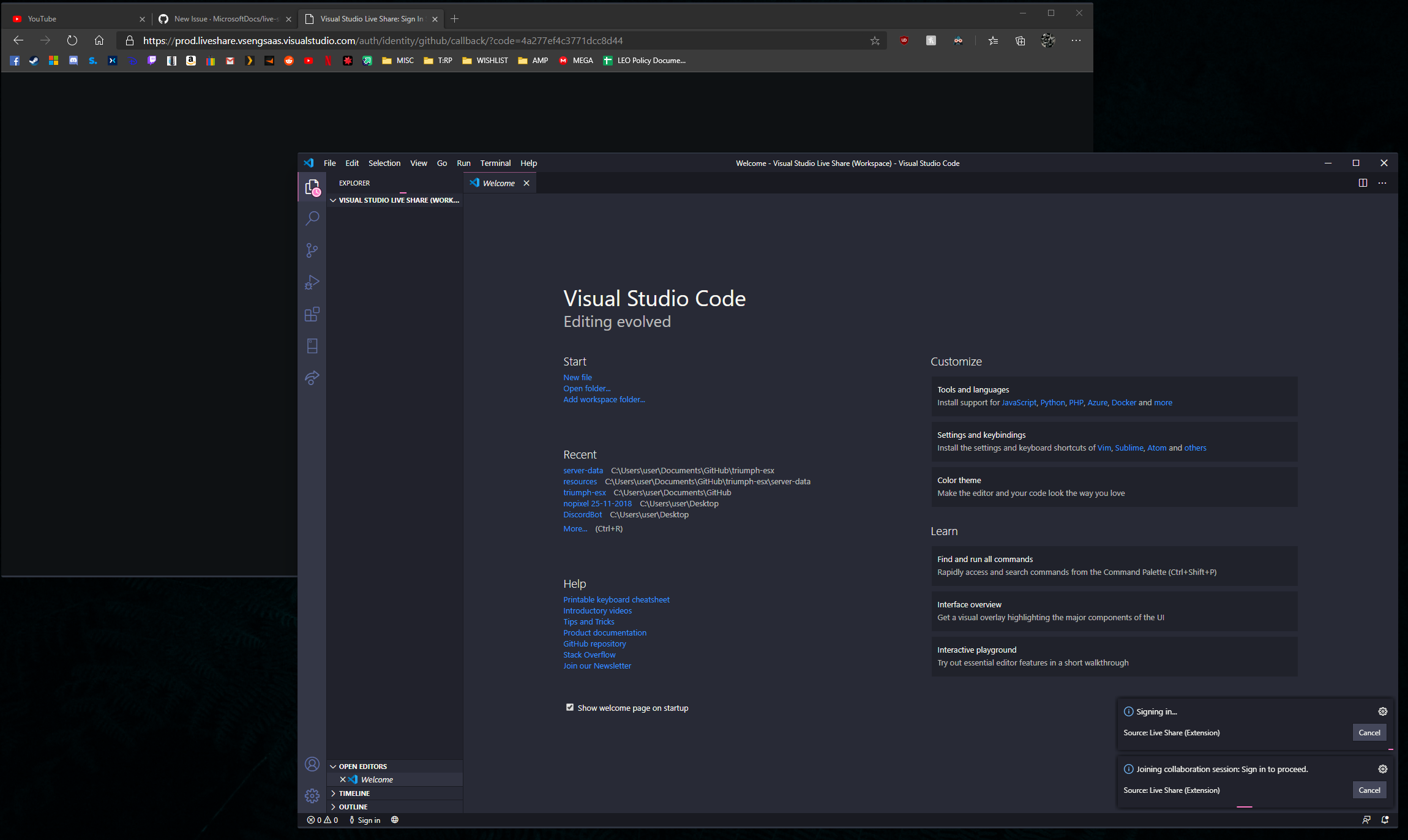 Re-Login every Relaunch · Issue #3643 · microsoft/live-share · GitHub