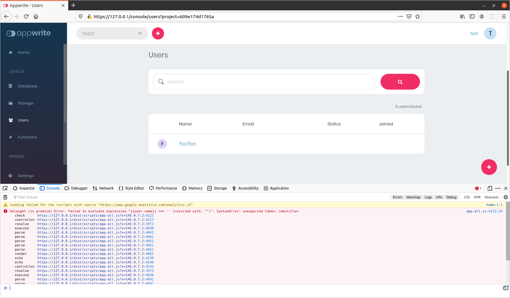 [WEB] Full list of users is not displayed · Issue #1144 · appwrite ...