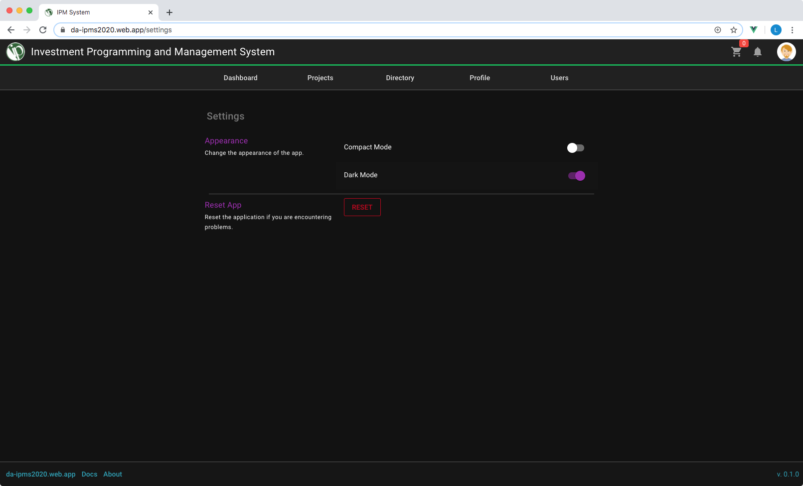 Dark Mode