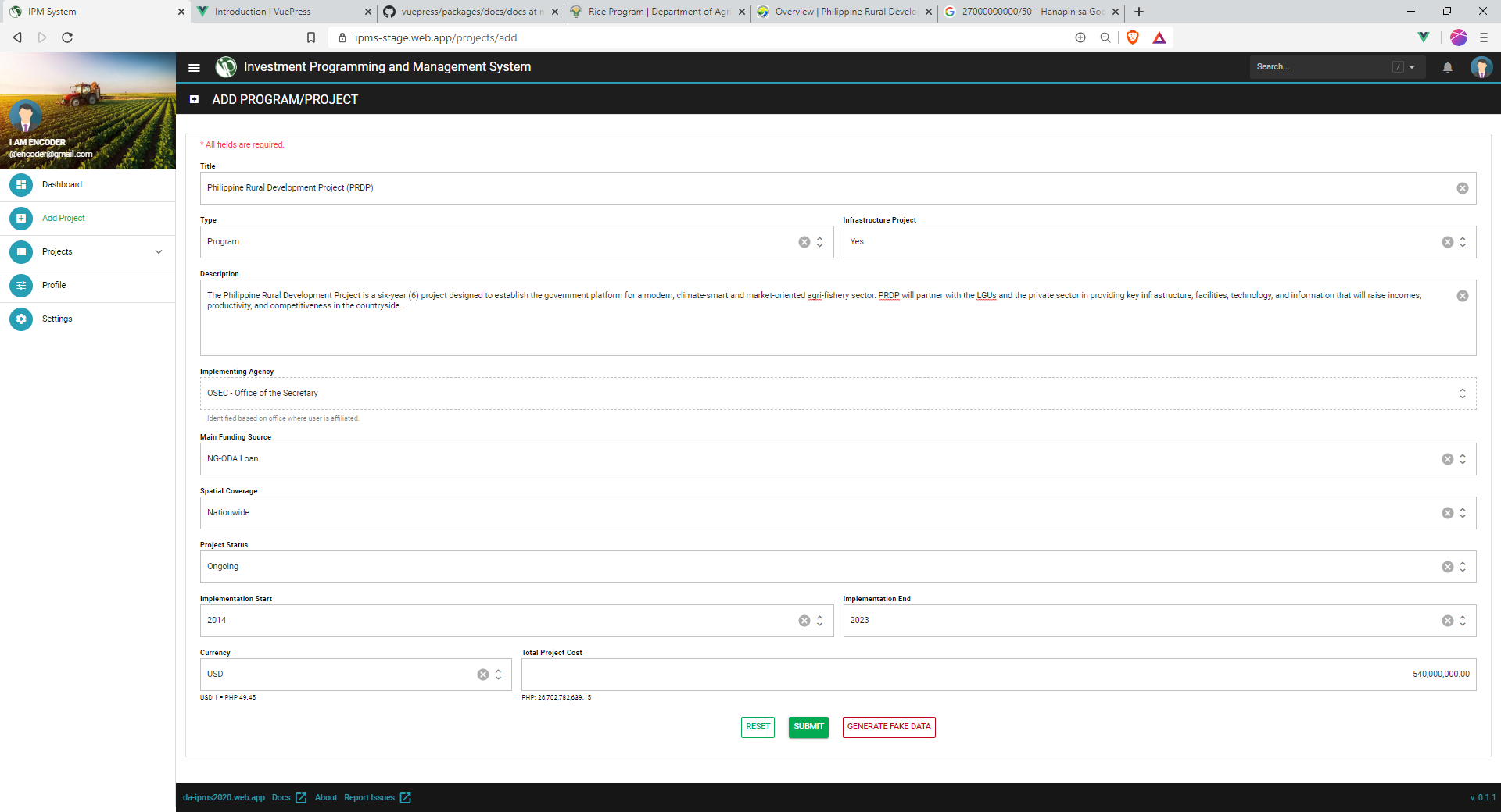 sample form