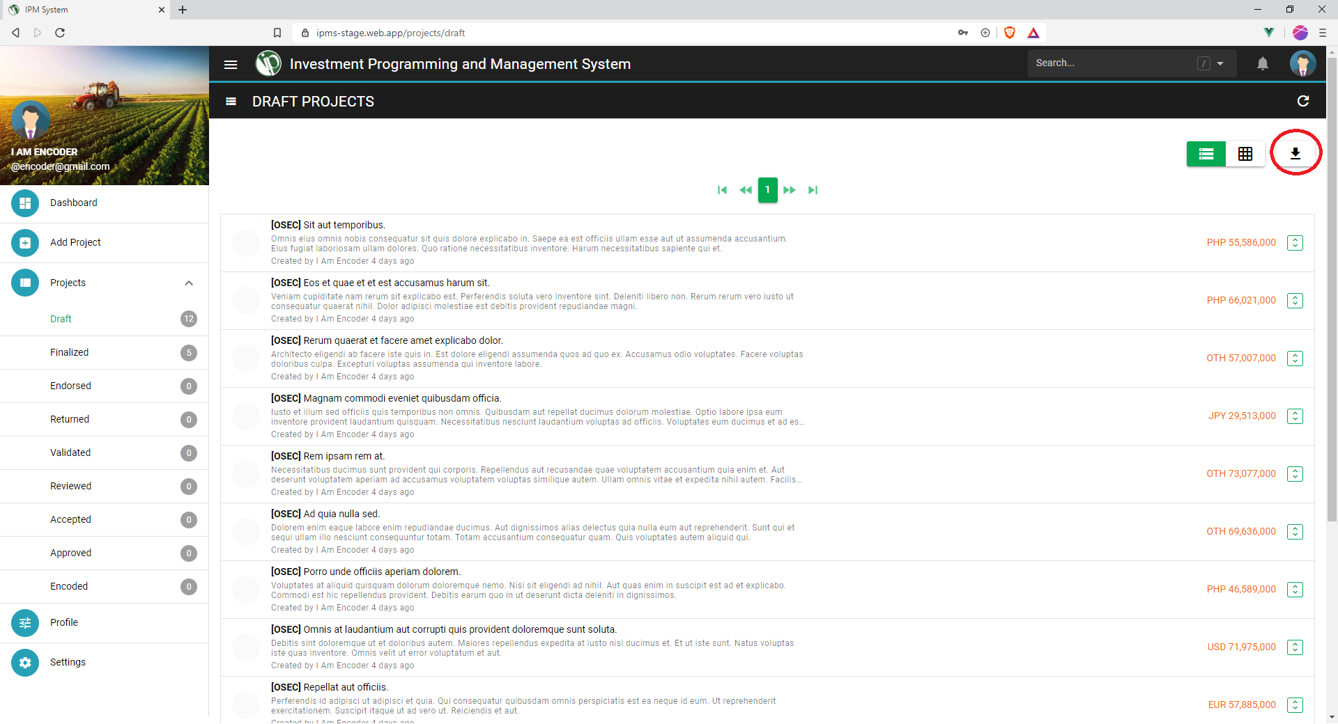 download projects