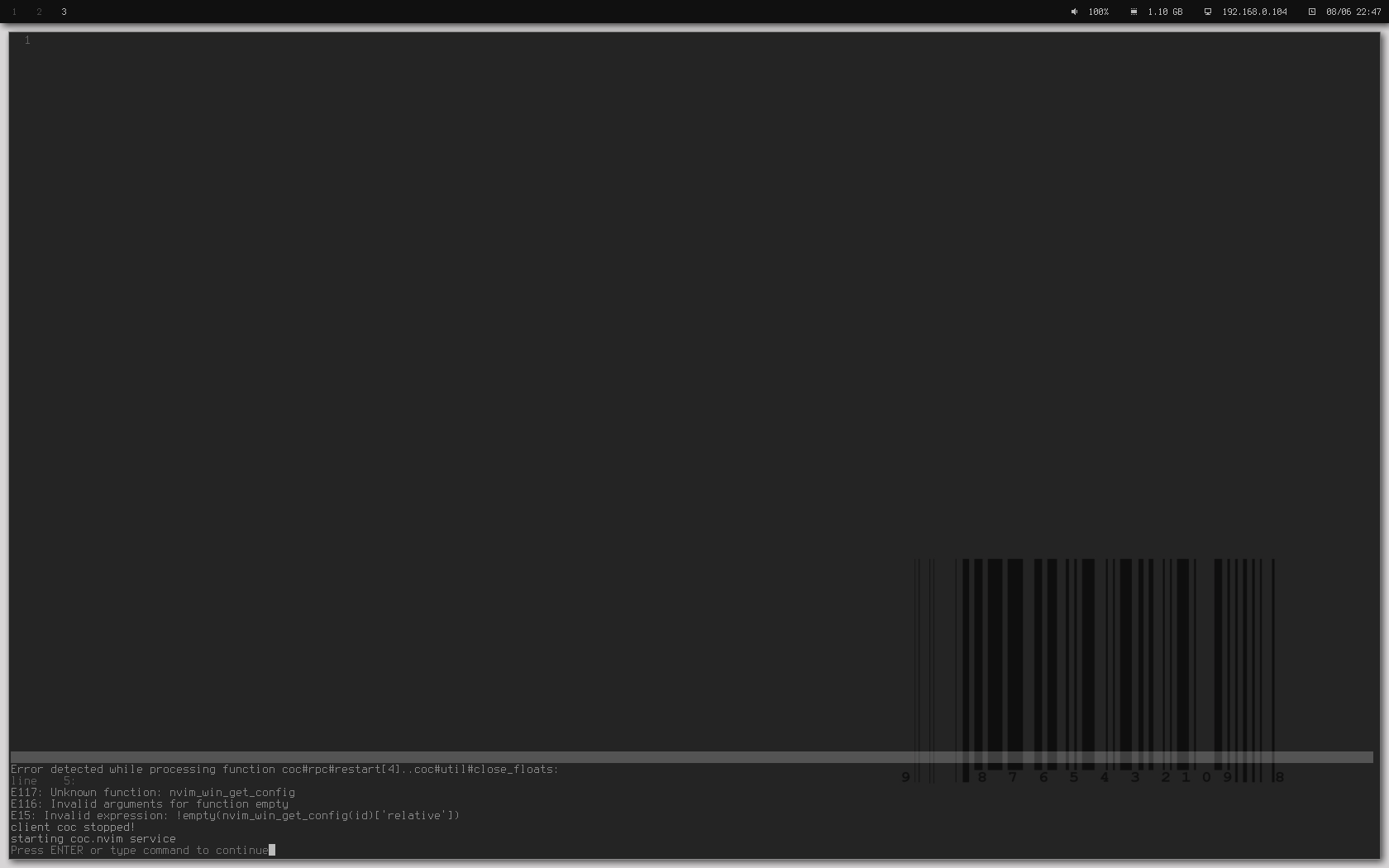 Error after manually restarting coc service - CocRestart · Issue #2048 ...