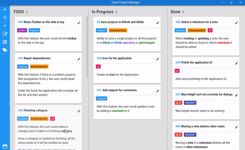 Drag & drop notes