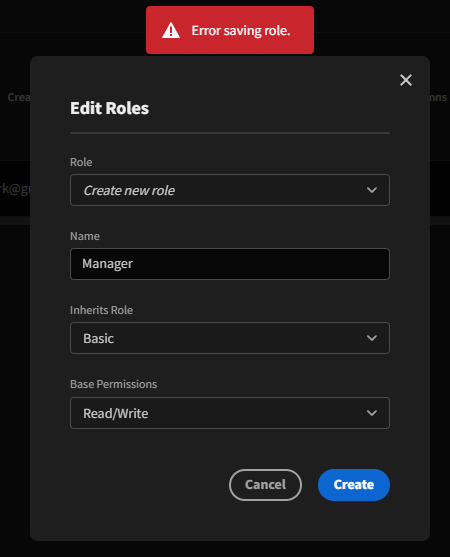 Cannot save new user role - App level · Issue #4046 · Budibase/budibase ...