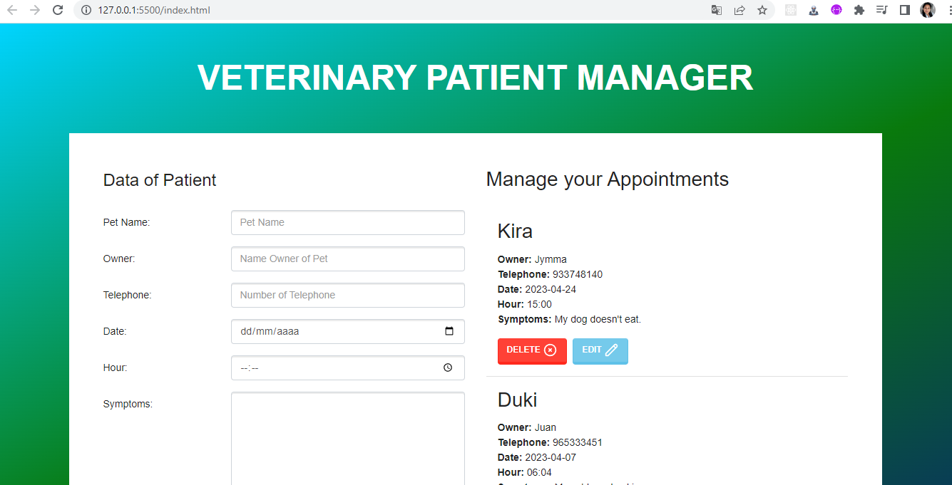 GitHub - JKarina-code/patient-managerModule: Project patient manager of ...