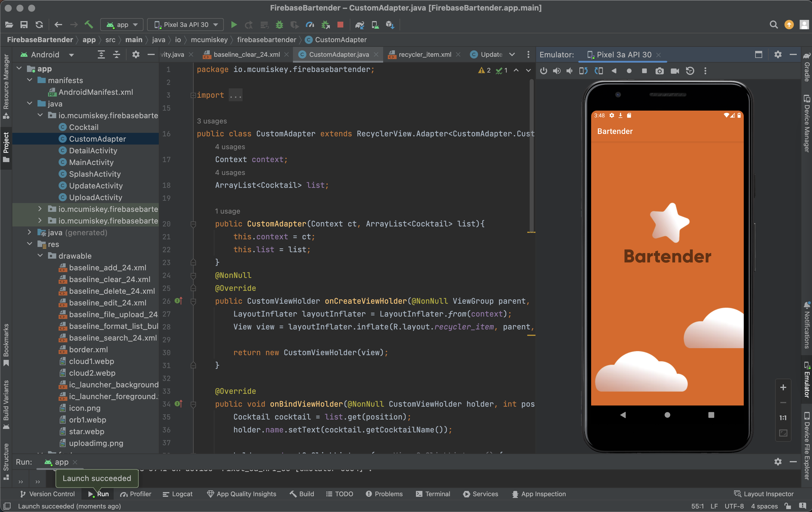 GitHub mcumiskey/BartenderAndroid A bartender app using a firebase database.