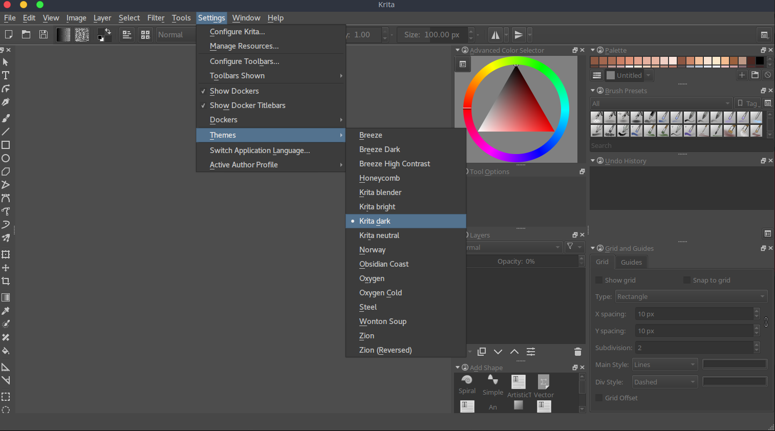 Feature Request Dark Theme or Themes seperate from standard Qt · Issue