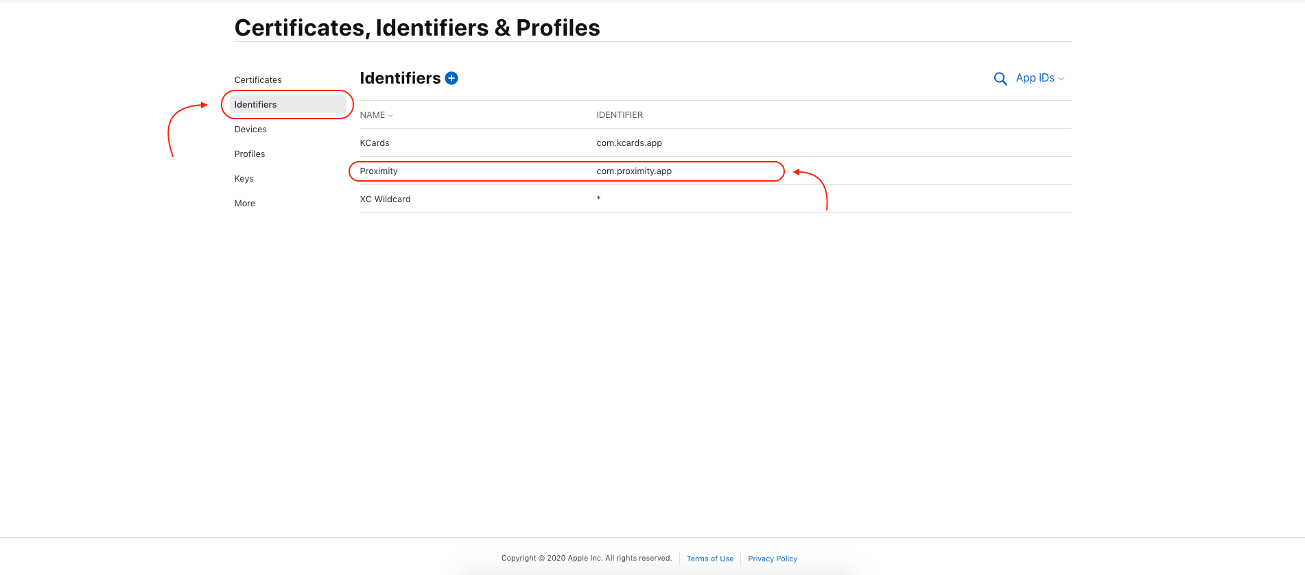 identifiers-setup