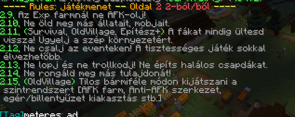 Szabályzat · Issue #3417 · TheOld-Crafters/Minecraft-servers · GitHub