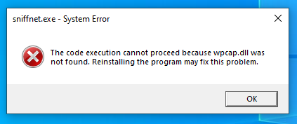 wpcap.dll not found after installing on Windows 10 · Issue #255 ...