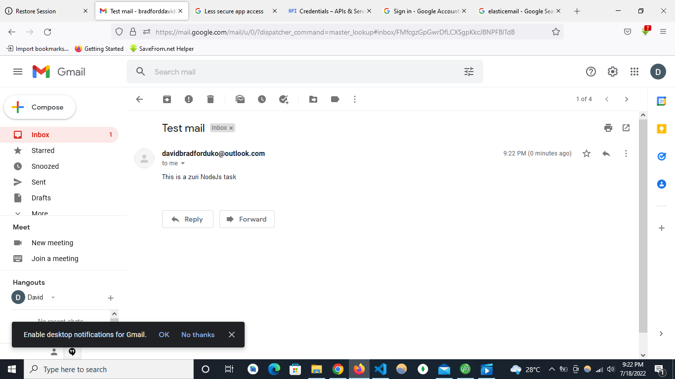 GitHub deviator53/nodemailer_task Zuri task to create a new NodeJs