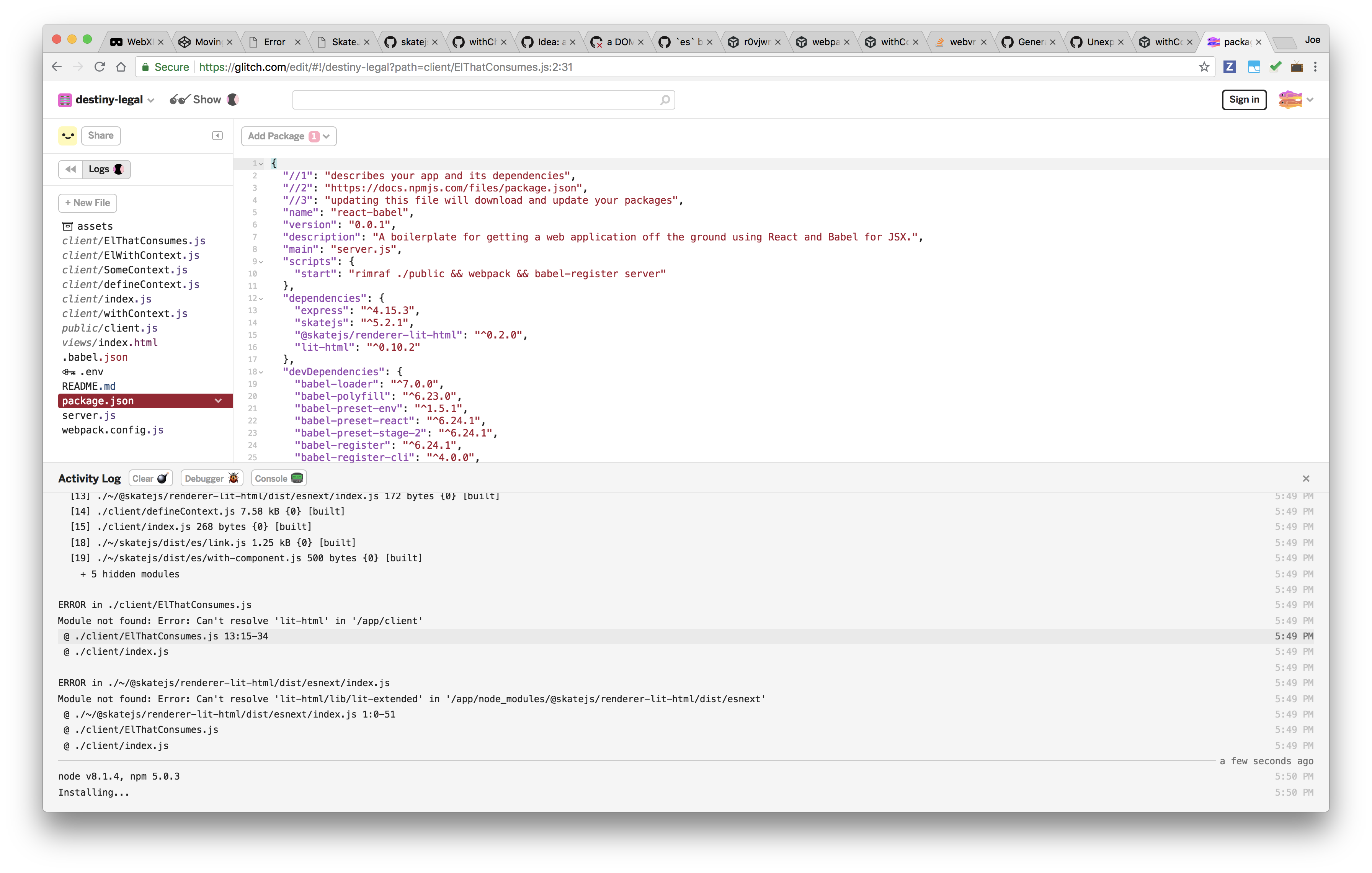 Unexpected Token, the error does not help. · Issue #963 · codesandbox ...