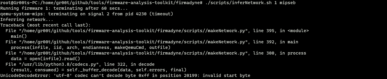 inferNetwork.sh UnicodeDecodeError · Issue #207 · firmadyne/firmadyne ...