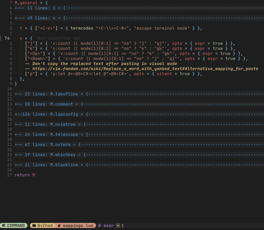 Keystroke `p` is interpreted as paste command · Issue 1546 · NvChad