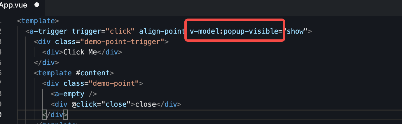 trigger 双向绑定，无法被赋值手动关闭 · Issue #1525 · arco-design/arco-design-vue · GitHub