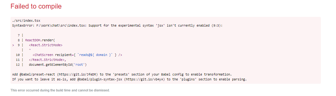Adding ".babelrc" breaks typescript support in react · Issue #123 ...