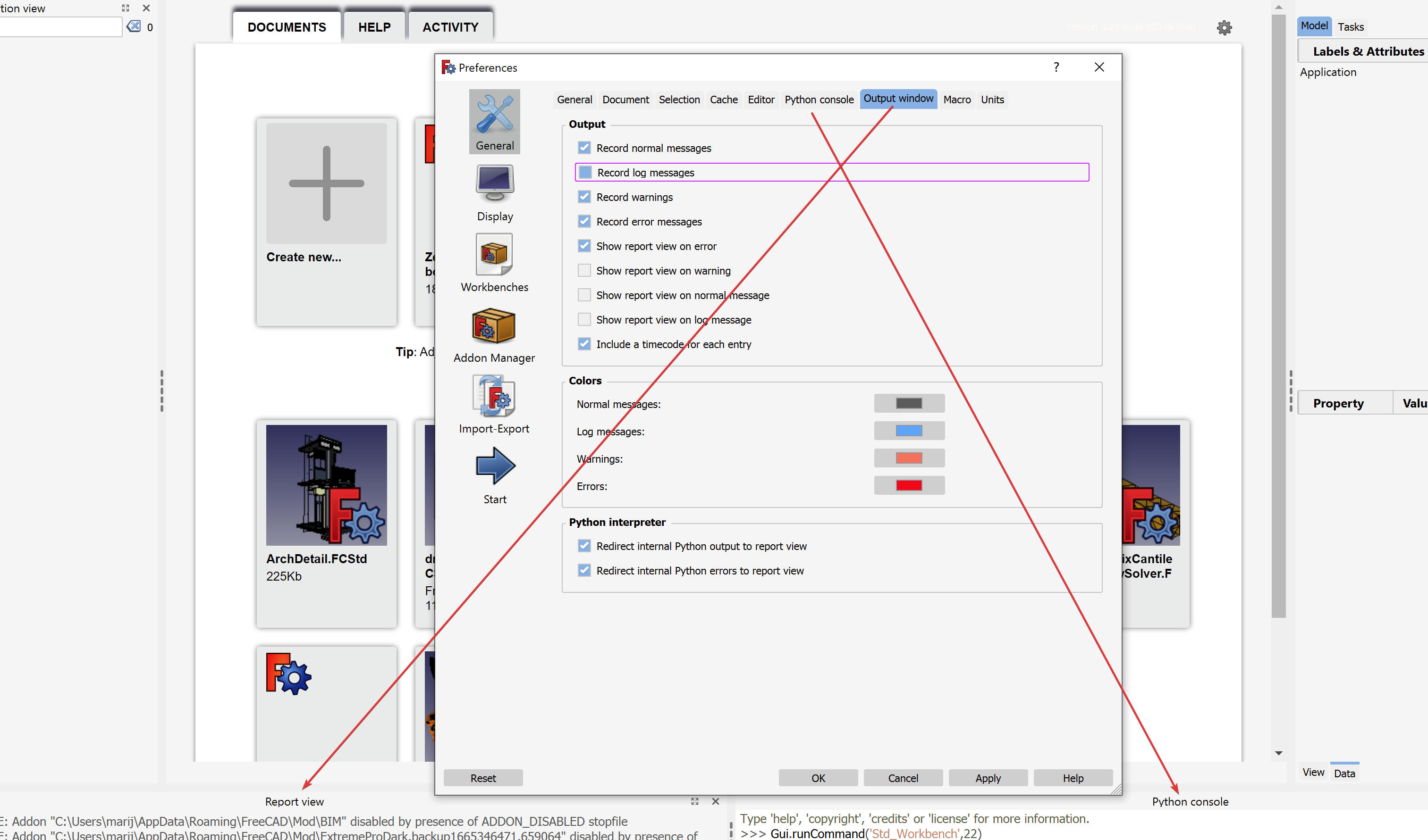 [Bug] Report view is called Output window in settings. · Issue #7659