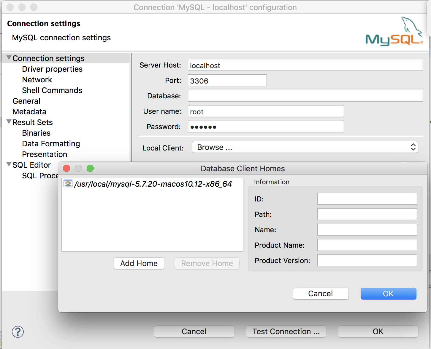 mysql client for mac os x