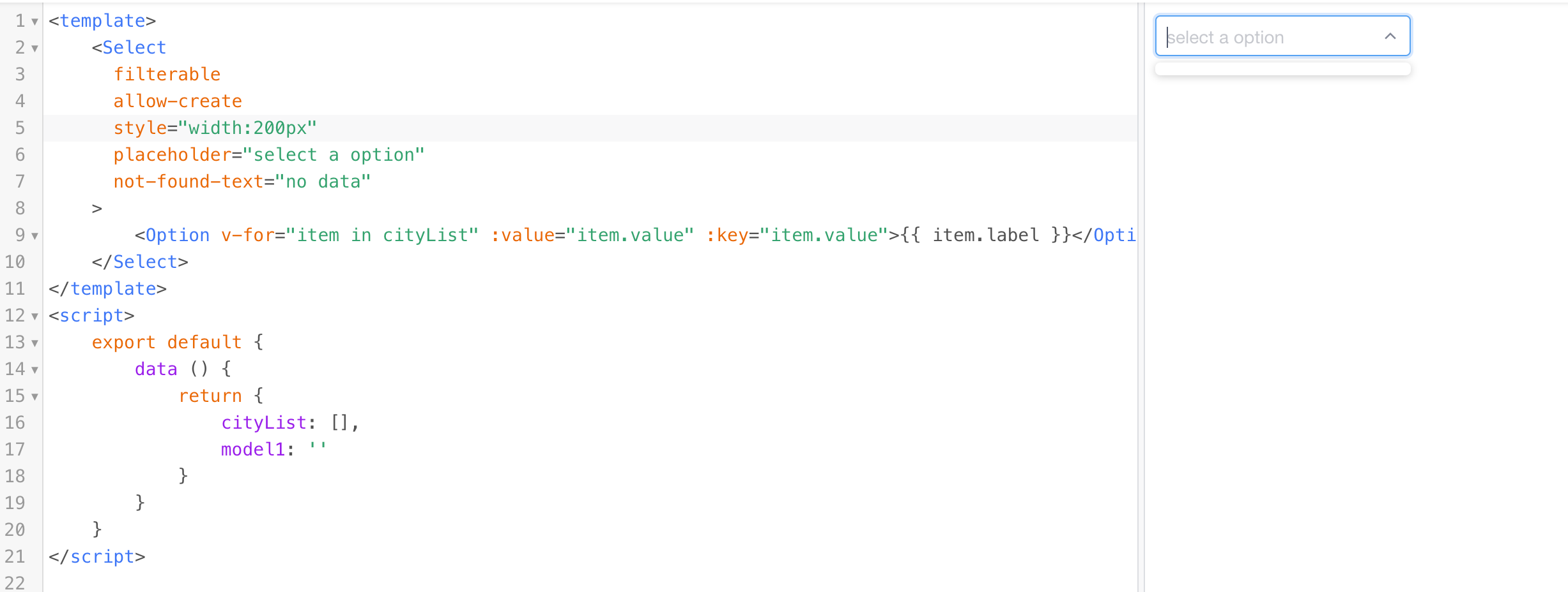 [Bug Report]not-found-text is unuseful when using filterable and allow ...