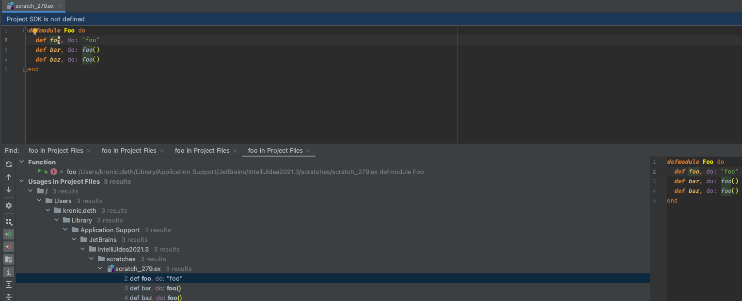 Find Usages(⌥ F7) not working. · Issue 2374 · KronicDeth/intellij