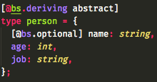 optional deriving field